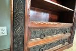 Prachtige Antieke Vintage Indische Kast Met Originele Stempels