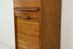 Vintage Archiefkast Met Roldeur