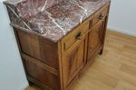Antieke Franse Ladekast, Commode, Dressoir, Badkamermeubel Met Marmer Blad