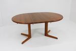 Vintage Deense Ronde Uitschuifbare Eettafel Skovby Massief Teak