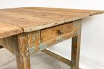 Zweeds Antiek Hangoor Tafel Blauwe Patina