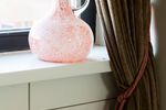 Melkglas Vaas/Kan Roze/Wit
