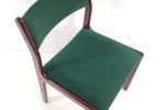4 Deense Findahl Eetkamer Stoelen Groene Bekleding