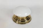 Dutch Design - Giso Gispen - Model Lauritsen - Plafonnière - Opaalglas - Messing - 2000
