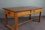 Antieke Franse Boeren Eettafel Met Twee Lades