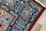 Handgeknoopt Kerman Rood Vloerkleed 115X132Cm Perzisch Tapijt