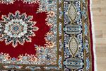 Handgeknoopt Kerman Rood Vloerkleed 115X132Cm Perzisch Tapijt