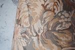 Grote Vintage Tafellamp Met Bronzen Voet Bloemen Retro Kap