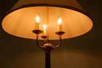 Vintage Vloerlamp Lamp Hollywoodregency Jaren 90 Goud Kleur