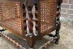 Vintage Lectuurbak Mand Opbergmand Hout Ratan