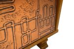 Vintage Dressoir Klepkast Koperen Tekening Jaren 60 Design