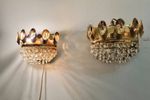 Set Van 2 Palwa Wandlampen, Kristallen Schansen, Hollywood Regency Glam Vintage Decor Lampen, Jaren