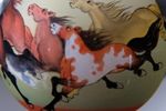 Glazen Chinese Bol - Rennende Paarden
