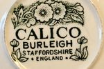 Prachtig Groen Calico Burleigh Staffordshire England Ontbijt Set!