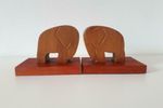 Vintage Art Deco Boekensteunen, Vogels Uit Hoorn | Boekensteun | Vintage