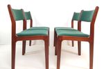 4 Deense Findahl Eetkamer Stoelen Groene Bekleding