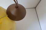 Vintage Deense Hanglamp Pastel Gele Lamp Jaren 60/ 70
