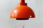 Orange Vintage Hanglamp ‘Minisol’ Van Nordisk Solar Ontworpen Door K. Kewo