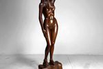 Houten Sculptuur Vrouwelijk Naakt Jaren '60