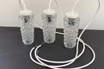 3 Vintage Glazen Hanglampen - Cascade