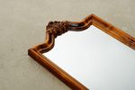 Mirror With Wooden Frame And Decorative Ornament