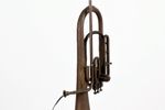 Unieke Lamp Vintage Trompet Steampunk Verlichting Rood Koper Eik 64Cm