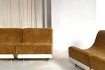 Vintage Orbis Lounge Chairs Modulaire Bank By Luigi Colani (Per Deel -  2 Delen Beschikbaar)