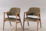 Set Van Twee Vintage Houten Armstoelen, Zweden 1960 (22587)