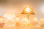 Vintage Mushroom Lamp | Satinated Speckled Glass | Peill & Putzler | Vintage 70'S