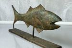 Antieke Koperen Vis Antique Copper Fish Antiek Koper