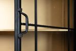 Ptmd Sofie Metal Black Cabinet Golden Inside