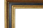 Grote Vintage Grenen Lijst Schilderij Goud Zwart Hout Kader 96X80Cm