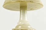 Vintage Lamp Natuursteen Tafellamp Albast Marmer Bloemen 37Cm