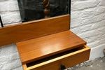 Vintage Xl Teakhouten Wandkapstok Met Spiegel | Jaren ‘60