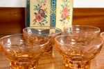 5 Vintage Roze Persglas Bowl Schaaltjes Bowlglaasjes Bowlschaaltjes  | Kerst