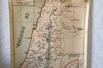 Vintage Schoolkaart Palestina, Firma P. Noordhoff Groningen, Door Prof. Dr. A. M. Brouwer