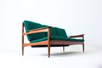 Green Danish 3-Seater Sofa In Rosewood