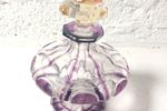 Paar Boheemse Biedermeier Stijl Geslepen Glazen Parfumflesjes