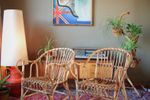 Vintage Rotan Set - Bohemian Interieur/Tuinstoelen