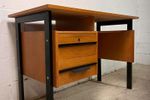 Vintage Bureau / Desk Met Zwart Frame