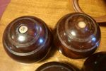 Vintage Engelse Bowls Lawn Bowling Koersballen Hout 1950
