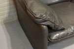 Vintage Leren Leolux Sofa Bankstel Bank, 3 Zit