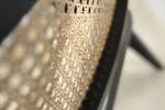 Retro V Shape Teaken & Rieten Stoel Met Armleuning : Zwart
